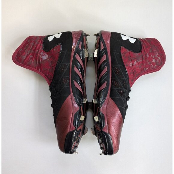 New Under Armour Highlights Football Cleats Wine And Black Size 15 - Picture 3 of 8